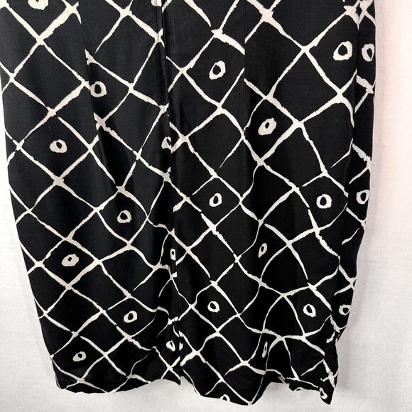 Sag Harbor Sheath Dress 12 Sleeveless Black Geo Diamond Lined Party Work Career - Picture 7 of 8